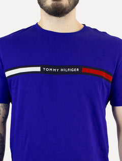 Camiseta Tommy Hilfiger Masculina Chest Insert Logo Azul Royal