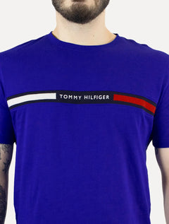 Camiseta Tommy Hilfiger Masculina Chest Insert Logo Azul Royal