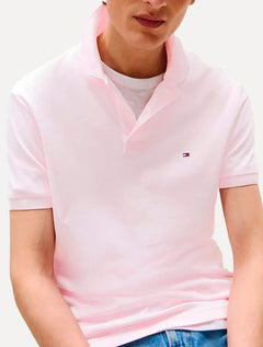 Polo Tommy Hilfiger Masculina Malha Liquid Cotton Seasonal Rosa Claro