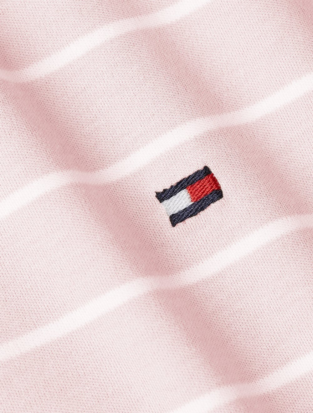 Polo Tommy Hilfiger Masculina Malha Liquid Cotton Striped Rosa Claro