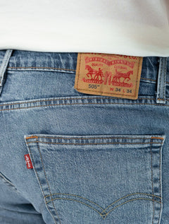 Calça Levis Jeans Masculina 505 Regular Custom Denim Azul