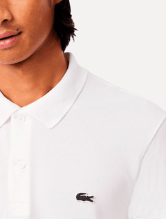 Polo Lacoste Masculina Regular Fit Pufe Branca