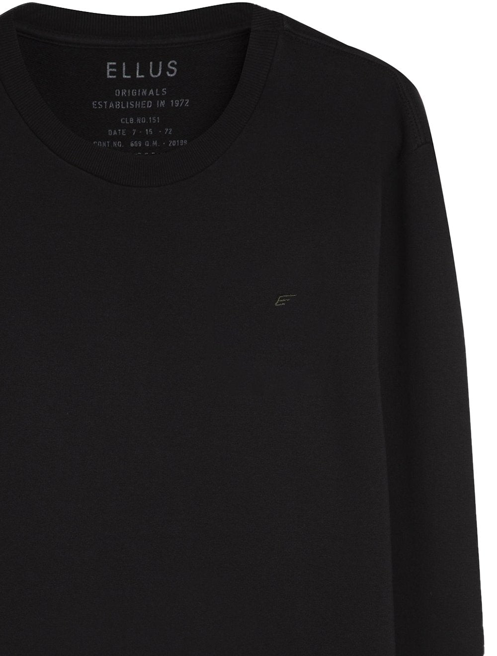 Moletom Ellus Masculino Crewneck Regular Basic Preto
