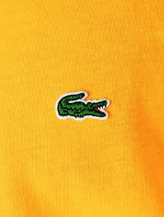 Camiseta Lacoste Masculina Classic Pima Cotton Logo Amarela