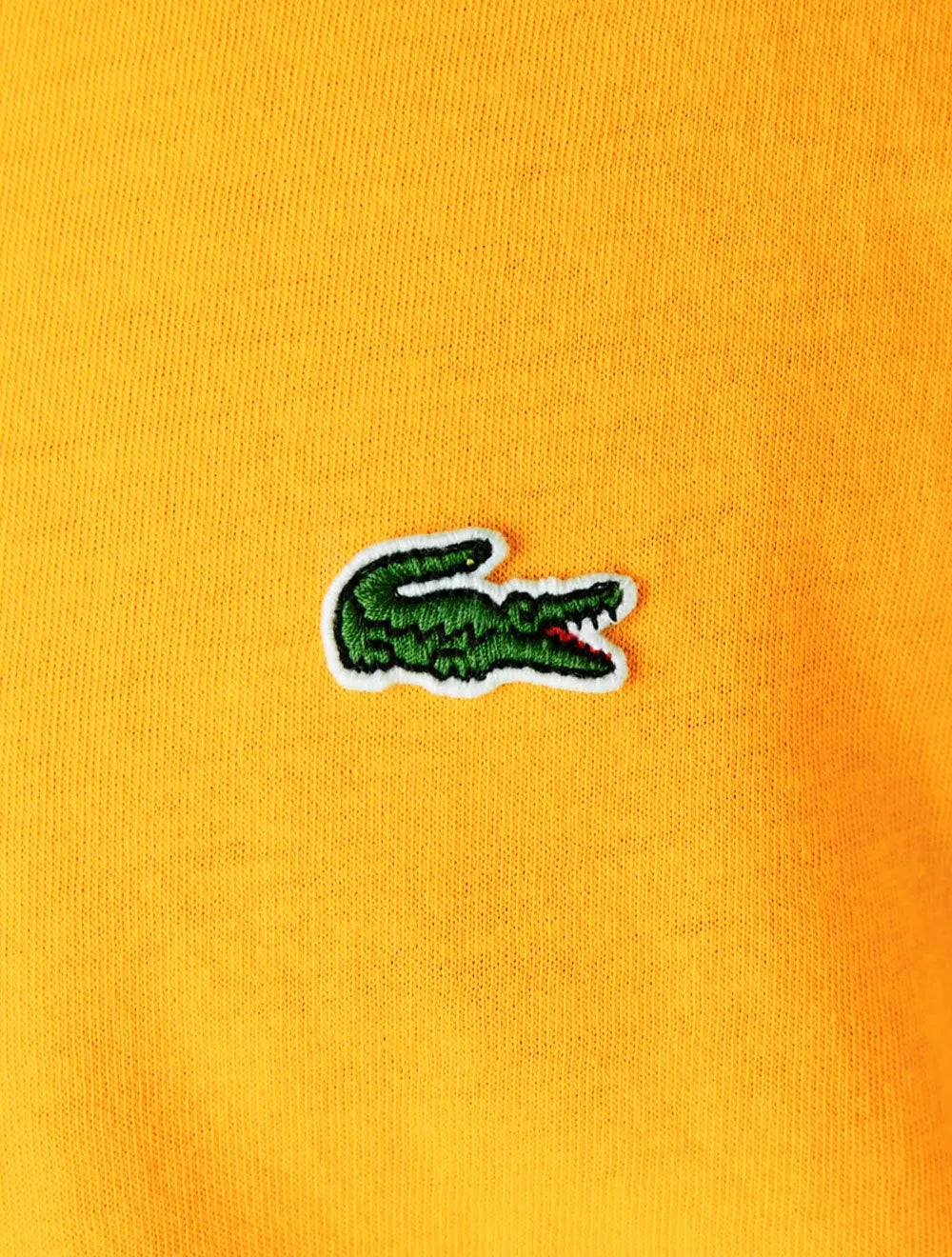 Camiseta Lacoste Masculina Classic Pima Cotton Logo Amarela