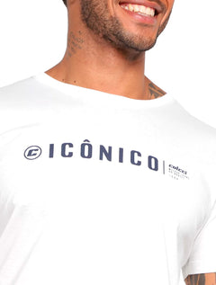 Camiseta Colcci Masculina Icônico Print Branca