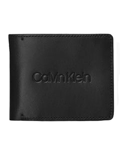 Kit Carteira e Chaveiro Calvin Klein Couro Logo Preta