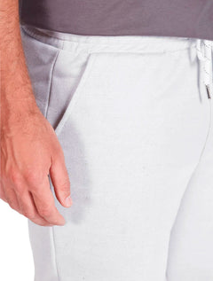 Bermuda Aramis Masculina Moletom Sport Recortes Cinza Claro