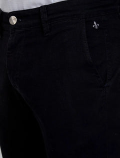 Calça Dudalina Masculina Sarja Slim Faca Color Preta