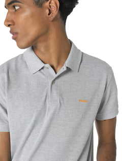 Polo Colcci Masculina Piquet Orange Logo Cinza Mescla