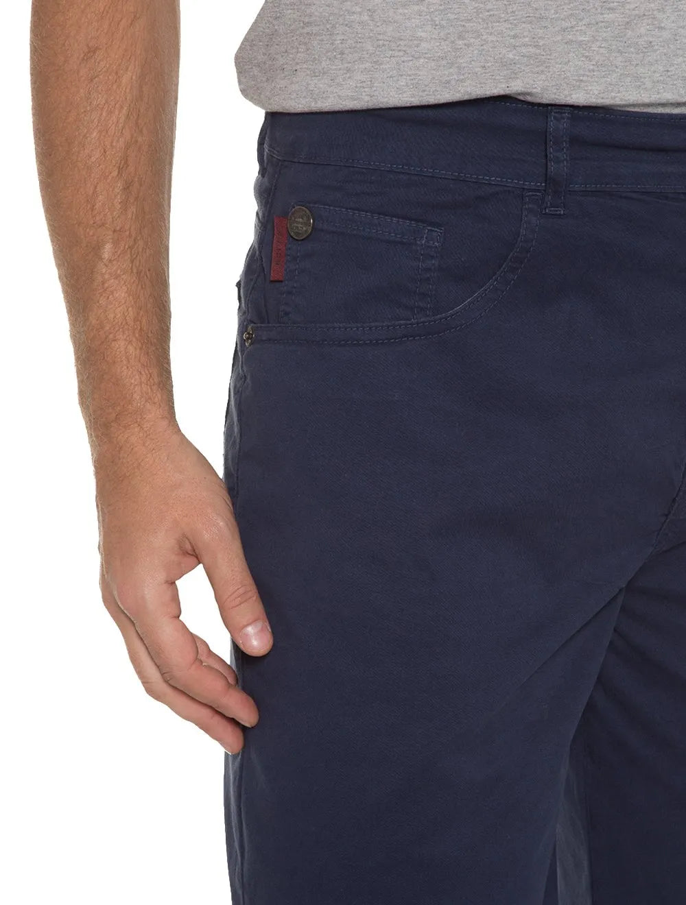 Bermuda Ellus Sarja Masculina Color Canvas Rock 5 Pockets Azul Marinho