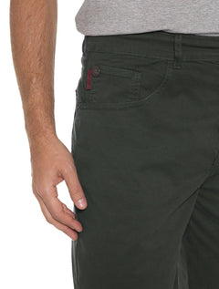 Bermuda Ellus Sarja Masculina Color Canvas Rock 5 Pockets Verde Militar