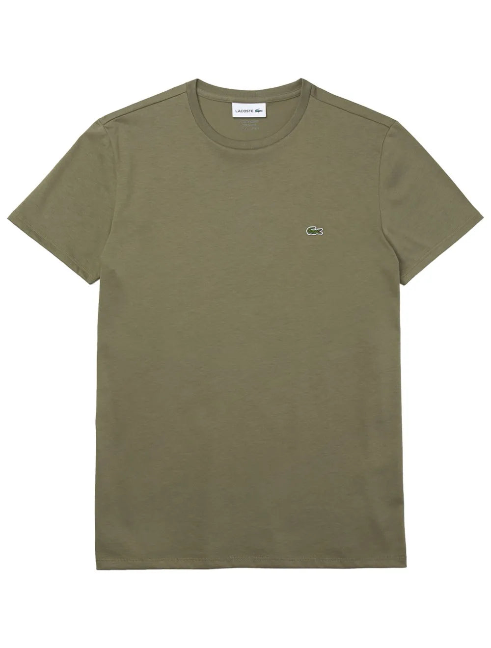 Camiseta Lacoste Masculina Jersey Pima Cotton Verde Militar