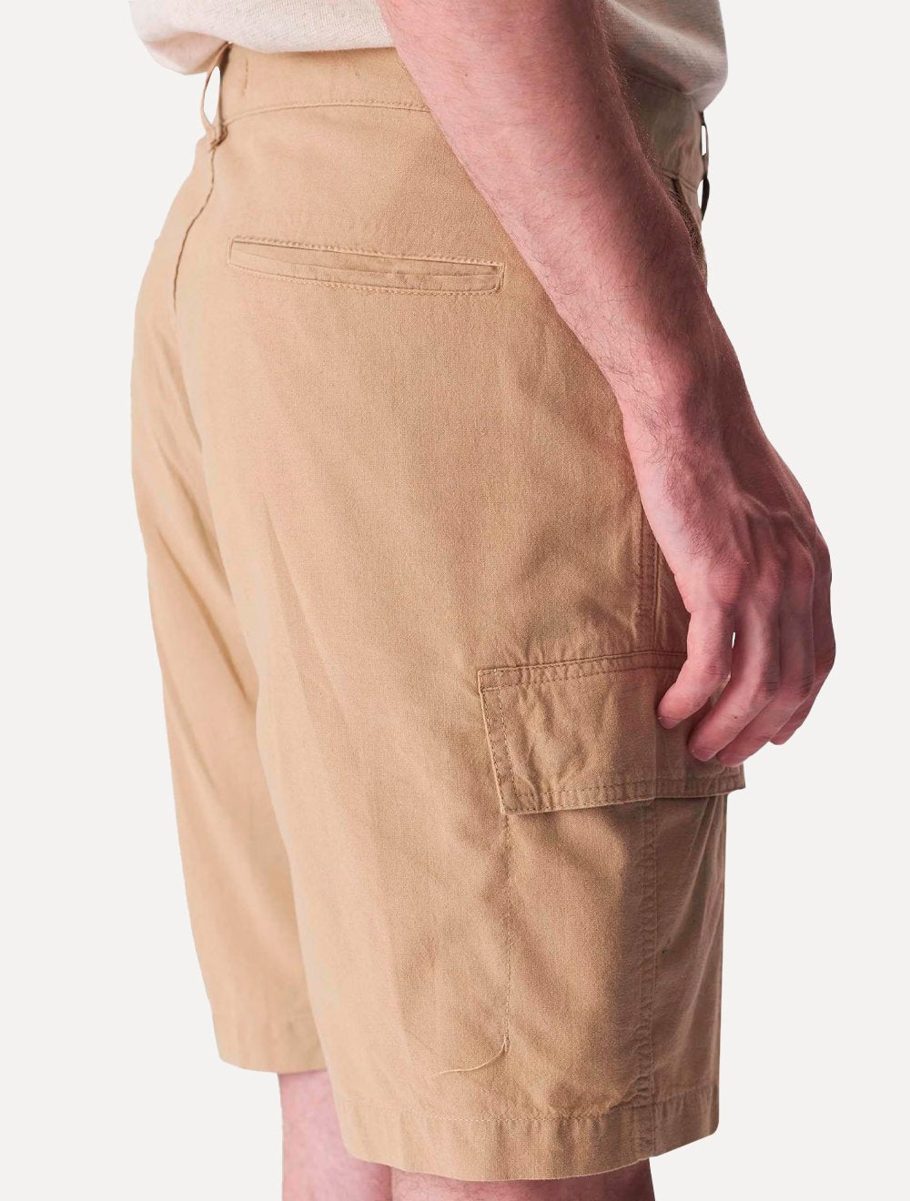 Bermuda Osklen Masculina Cargo Cotton Linen New Cáqui