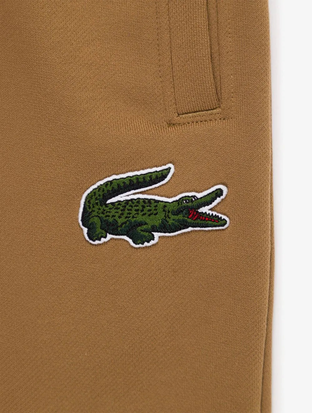 Bermuda Lacoste Moletom Masculina Big Croco Cáqui