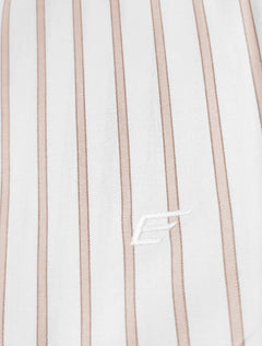 Camisa Ellus Masculina Manga Curta Tricoline Glennwood Stripe Branca