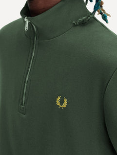 Blusa Fred Perry Moletom Masculina Regular Half Zip Verde