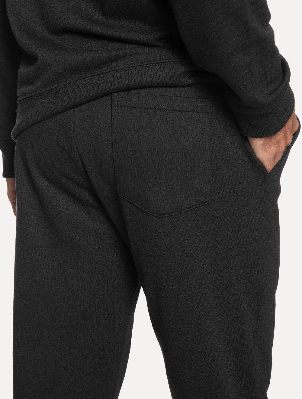 Calça John John Moletom Masculina Embossed Black Preta