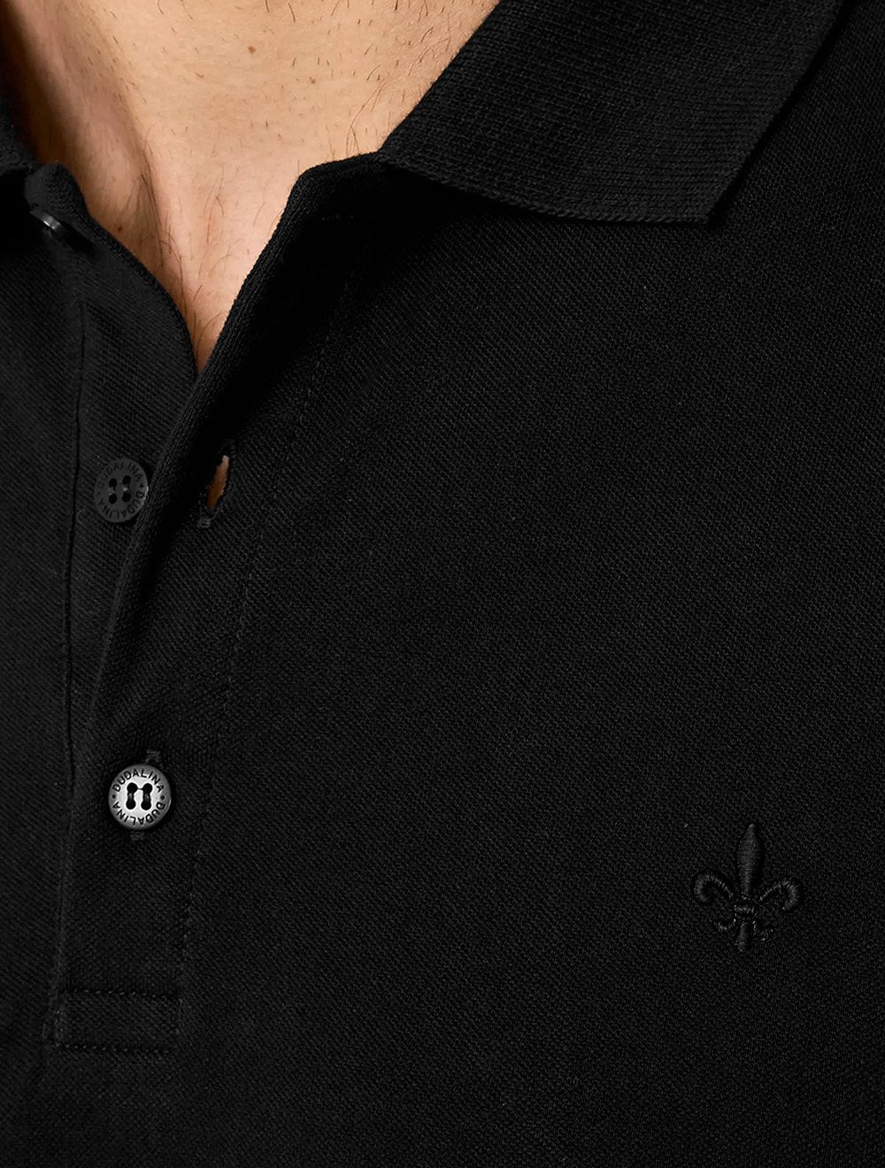 Polo Dudalina Masculina Essentials Extra Cotton Dark Icon Preta