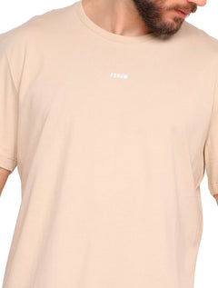 Camiseta Forum Masculina New Box Essentials Logo Areia