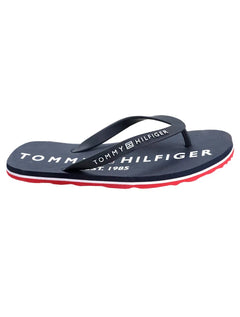 Chinelo Tommy Hilfiger Masculino Rubber Strip Simon 34R Vermelho/ Marinho