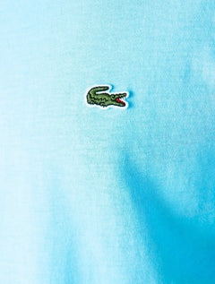 Camiseta Lacoste Masculina Classic Pima Cotton Logo Azul Claro