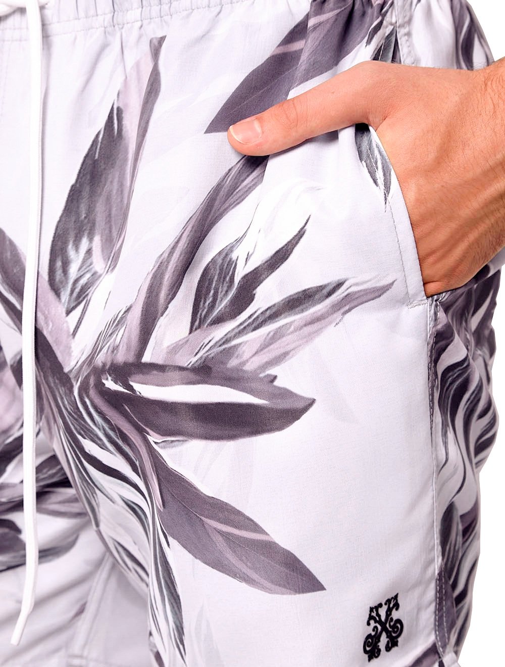 Short John John D'Água Masculino Leaves Energy Off-White