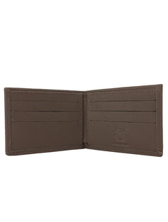 Carteira John John Masculina Couro Basic Down Logo Marrom