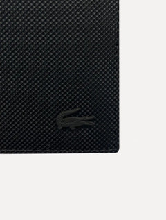 Carteira Lacoste Masculina Classic Bifold Petit Piquet Preta