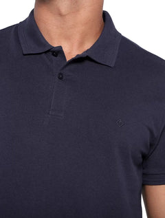 Polo Forum Masculina Piquet Muscle Logo Azul Marinho