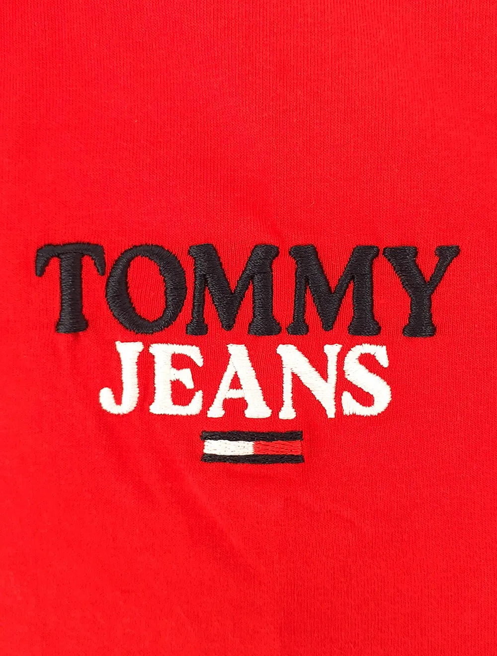 Polo Tommy Jeans Masculina Malha Regular Washed Jersey Vermelho Escarlate