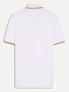 Polo Ellus Masculina Piquet Classic Easa Friso Dark Branca