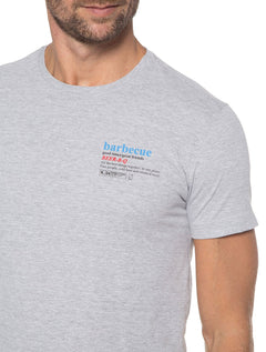 Camiseta Sergio K Masculina Barbecue Good Times Cinza Mescla