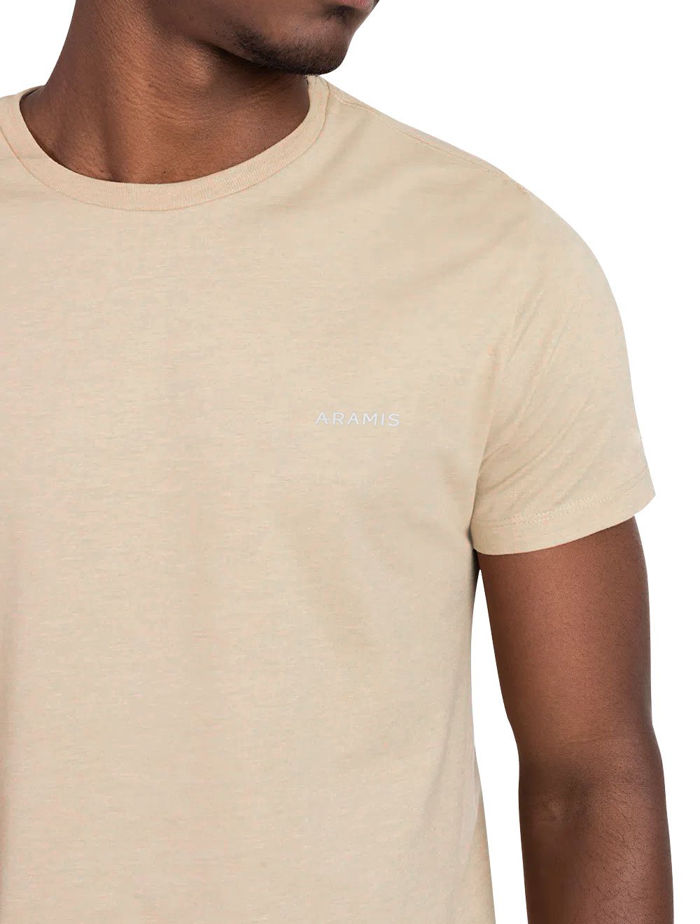 Camiseta Aramis Masculina Tingimento Eco Lisa Areia