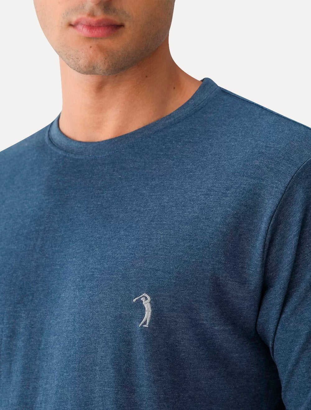 Camiseta Aleatory Masculina Grey Icon Azul Marinho Mescla