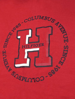 Camiseta Tommy Hilfiger Masculina Columbus H Roundle Logo Vermelho