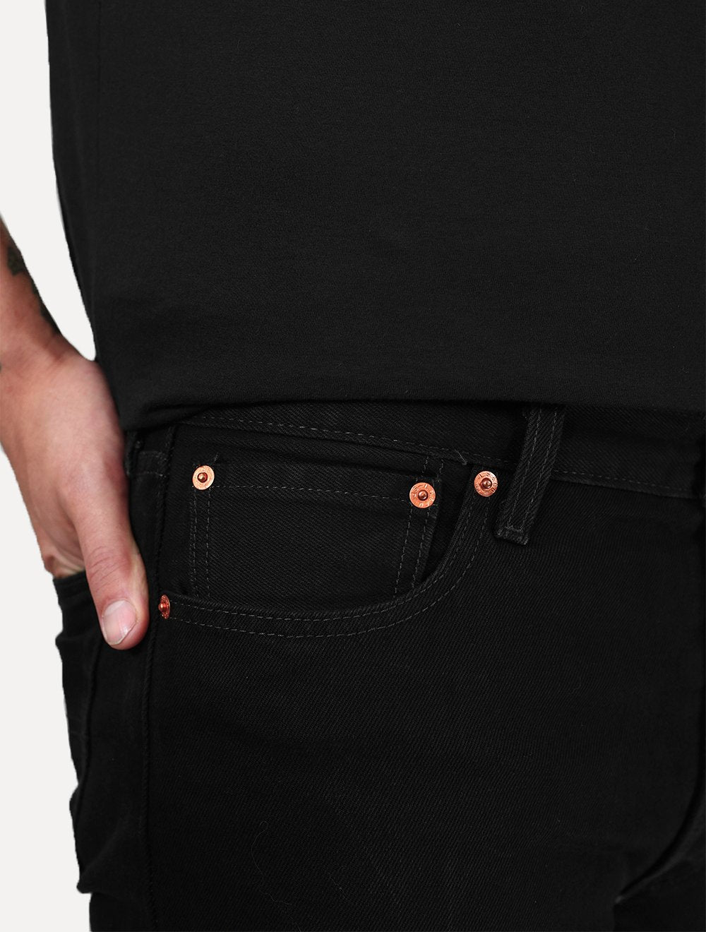 Calça Levis Jeans Masculina 501 Original Regular Preta