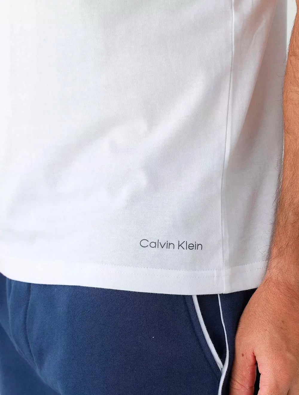 Camisetas Calvin Klein Underwear V-Neck Brancas Pack 2UN