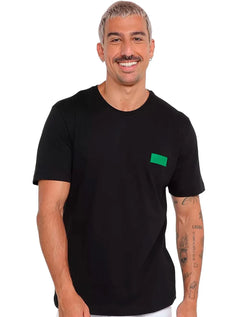Camiseta Forum Masculina New Box Rubber Tag Preta