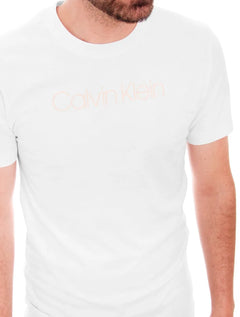 Camiseta Calvin Klein Masculina Basic Lux Logo Branca