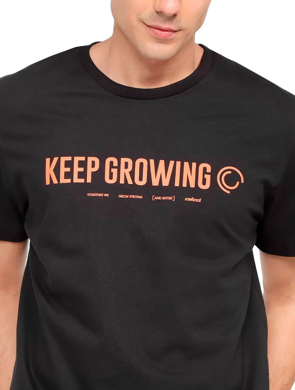Camiseta Colcci Masculina Regular Keep Growing Preta