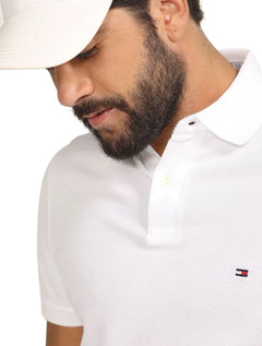 Polo Tommy Hilfiger Masculina Fit Ivy Branca