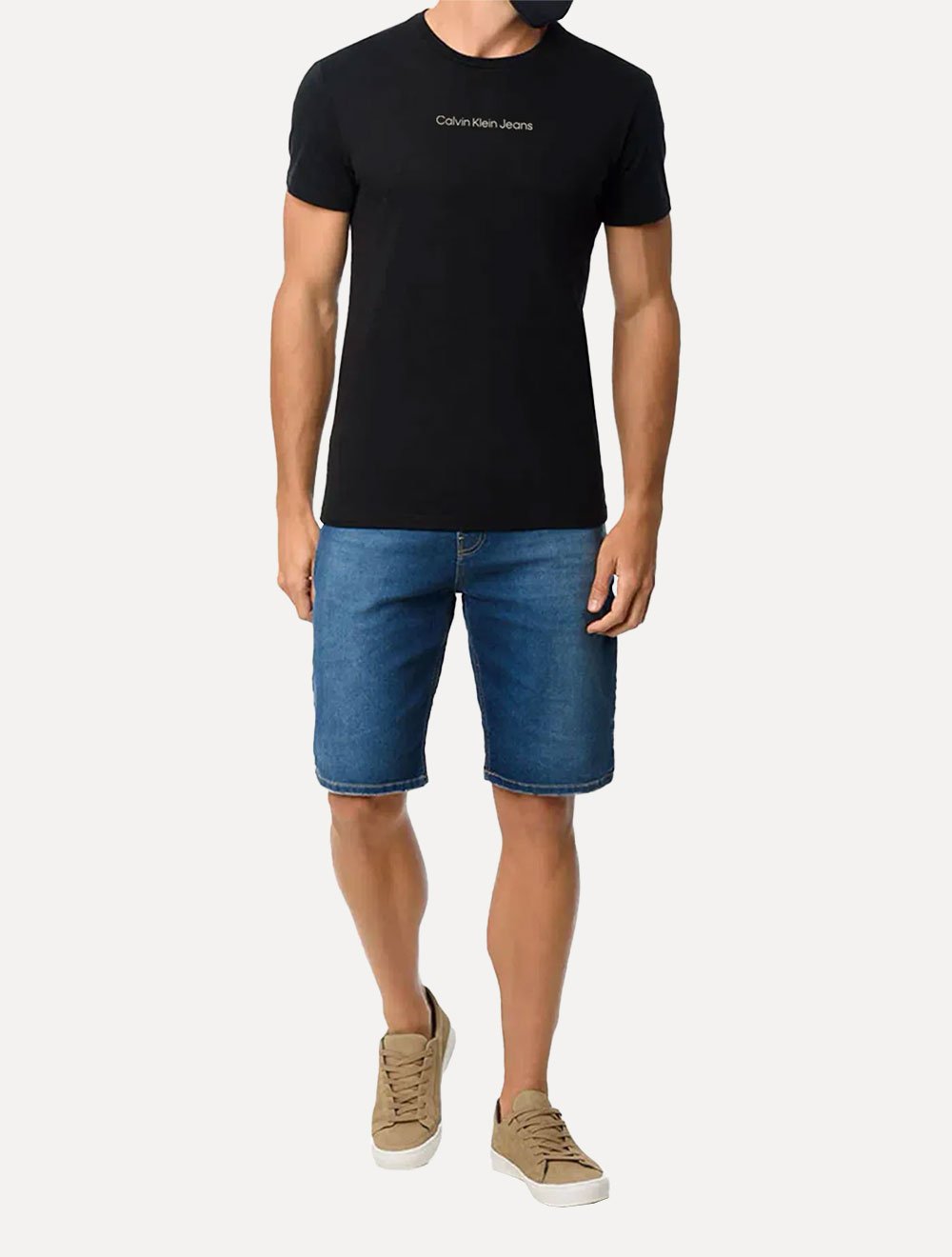 Camiseta Calvin Klein Jeans Masculina Institutional New Logo Preta