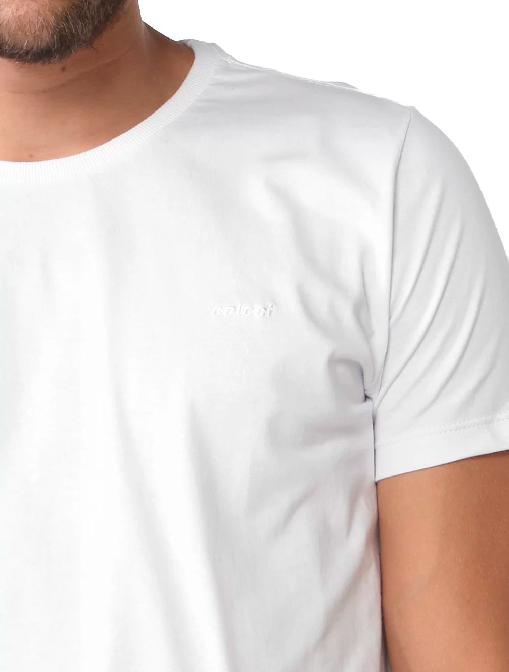 Camiseta Colcci Masculina Básica Lisa Branca