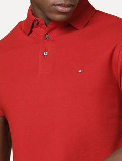 Polo Tommy Hilfiger Masculina Slim Piquet 1985 Vermelha