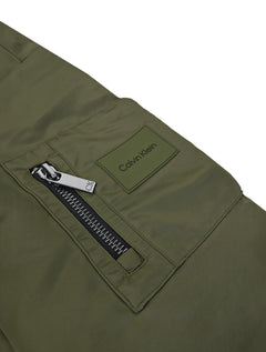 Jaqueta Calvin Klein Masculina Bomber Patch Logo Oliva