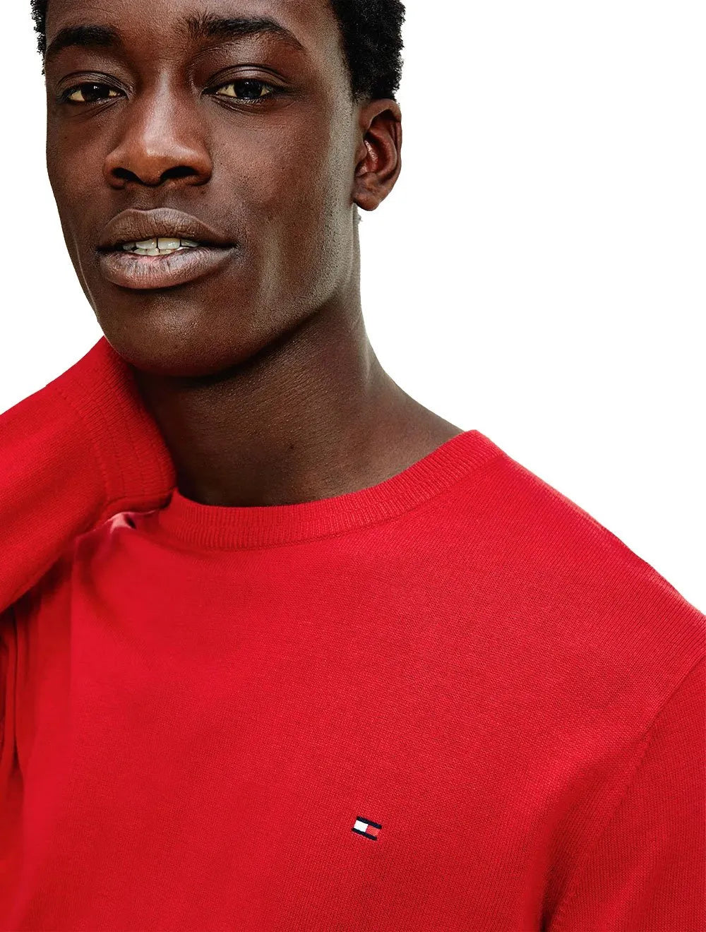 Suéter Tommy Hilfiger Masculino Signature Crewneck Vermelho
