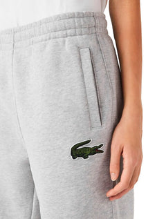 Calça Lacoste Moletom Masculina Relaxed Big Croco Trackpants Cinza Mescla