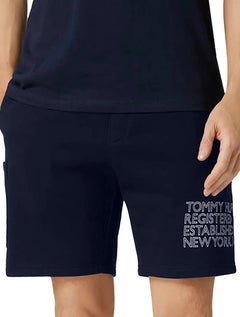 Bermuda Tommy Hilfiger Moletom Graphic Cargo Azul Marinho