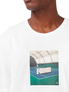 Camiseta Forum Masculina New Box Court Print Branca